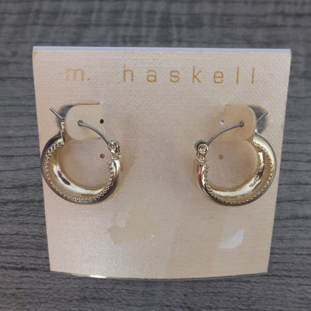 M. Haskell Gold Hoop Earrings